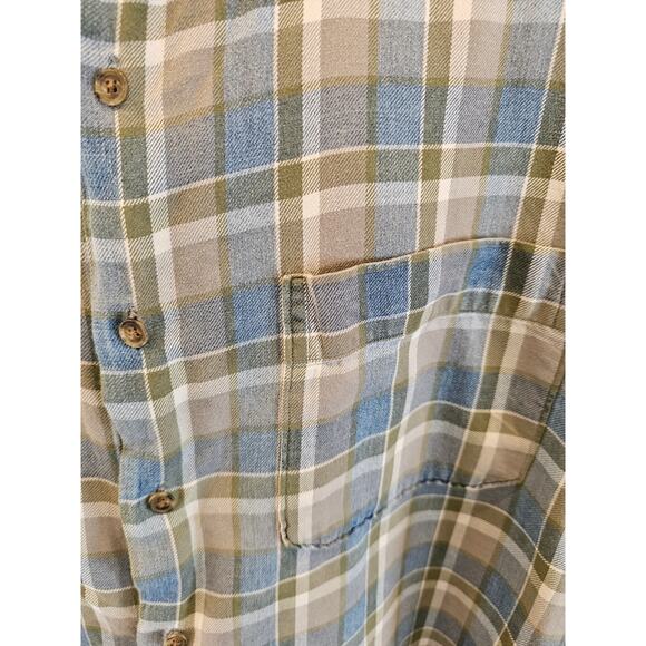 Abercrombie & Fitch vintage short sleeve button up heavy duty flannel size L ^ - Picture 5 of 7
